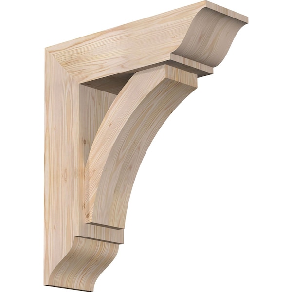 Ekena Millwork Thorton Traditional Smooth Bracket w/ Offset Brace, Douglas Fir, 7 1/2"W x 24"D x 28"H BKT0806X24X28THR01SDF - main